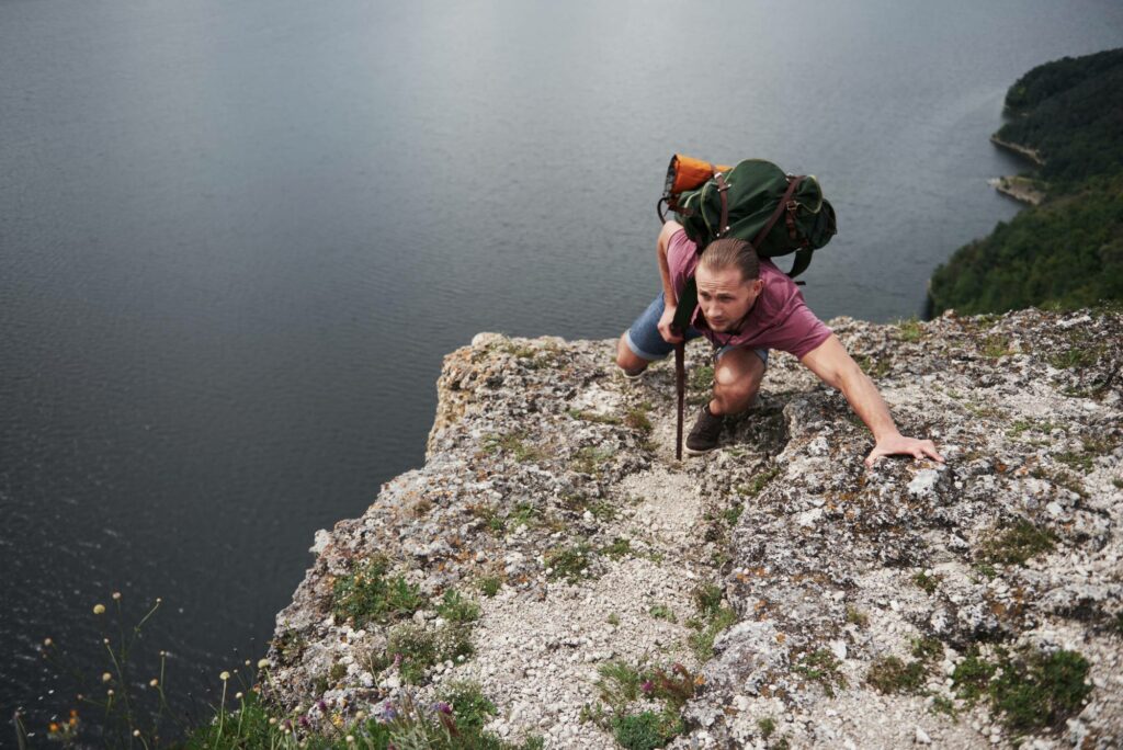 adapt to change rock climber