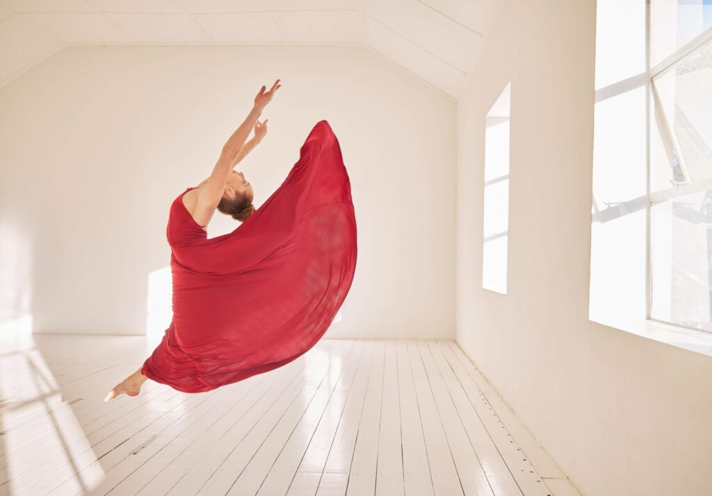 female ballet dancer in flow state